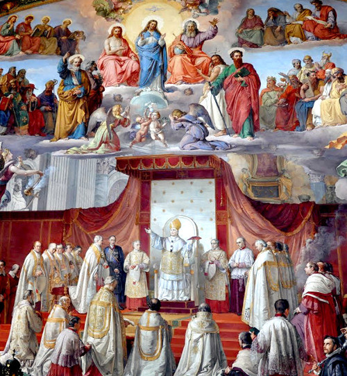 Le pape Pie IX déclara le dogme de l'Immaculée Conception le 8 décembre, 1854
