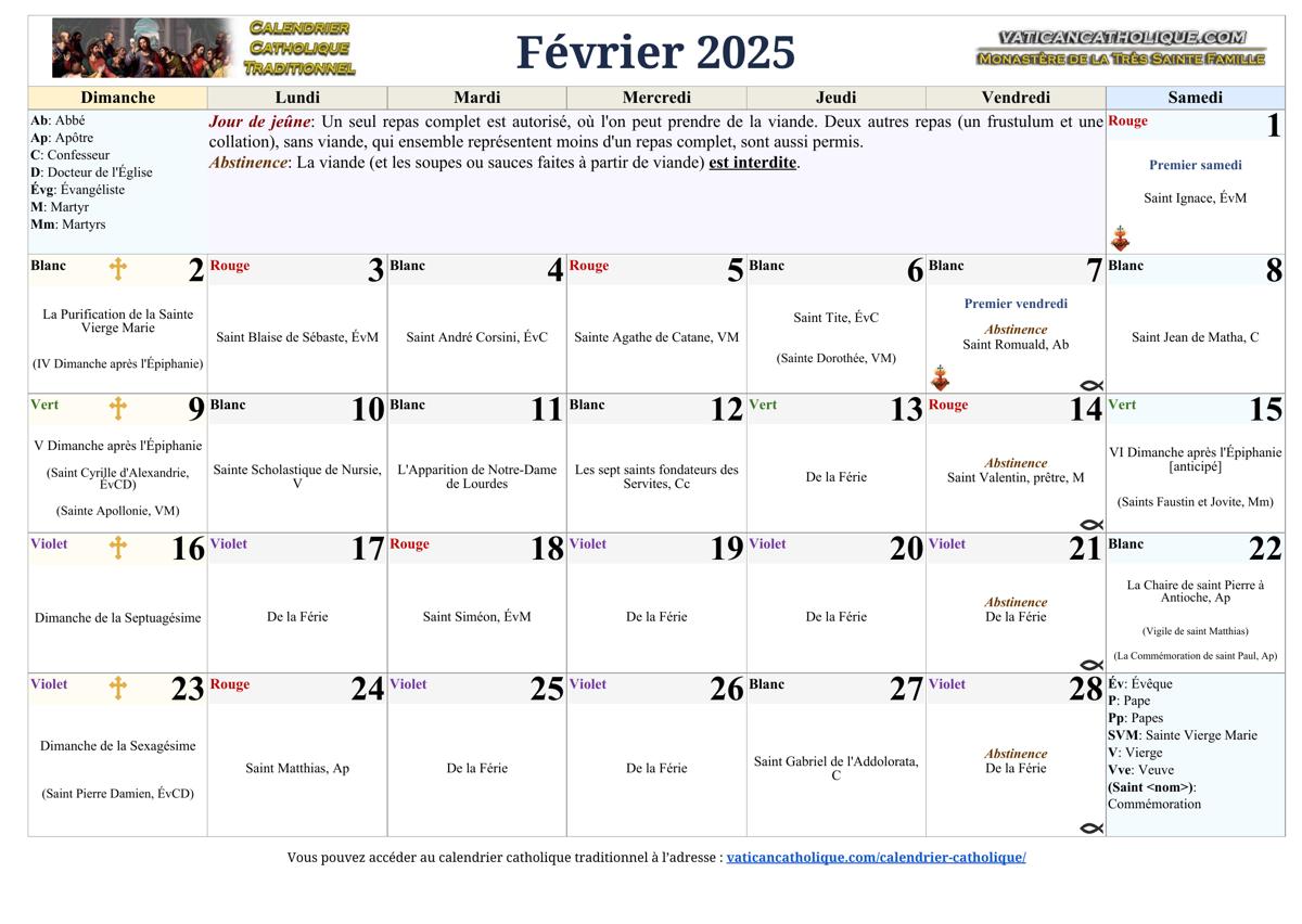 Mois de février 2025