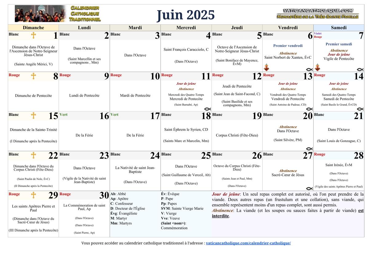 Mois de juin 2025